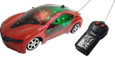 NV COLLECTION 3D LED Kids MBW Super Fast Modern Car with Remote(Red)