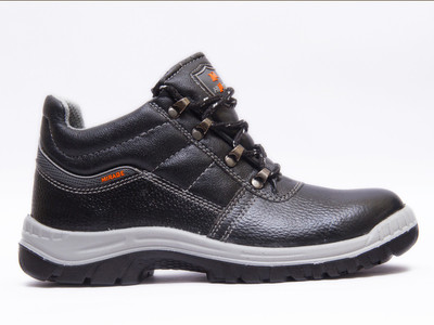 Hillson Steel Toe Leather Safety Shoe(Black, S1, Size 8)