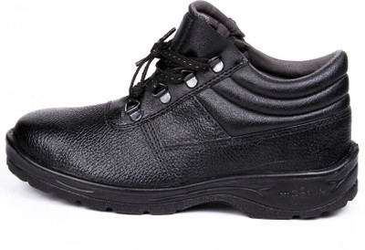 Hillson Steel Toe Leather Safety Shoe(Black, S1, Size 6)