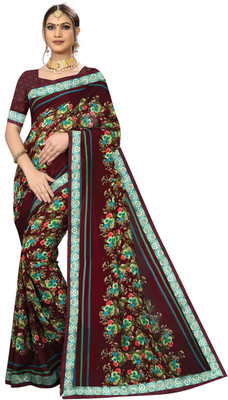 maayro Printed Bollywood Georgette Saree(Purple)