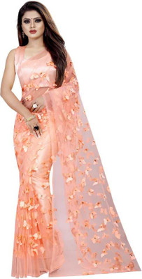 RamKrupa Creation Woven Bollywood Net Saree(Pink)