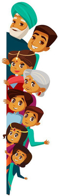 Wallzone 120 cm Types Of Peoples Removable Sticker(Pack of 1)