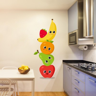 Littlebuds 80 cm Healthy Fruits Removable Sticker(Pack of 1)