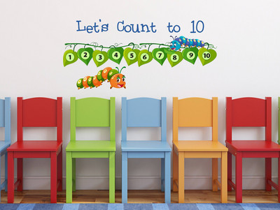 Littlebuds 70 cm Number Count Removable Sticker(Pack of 1)