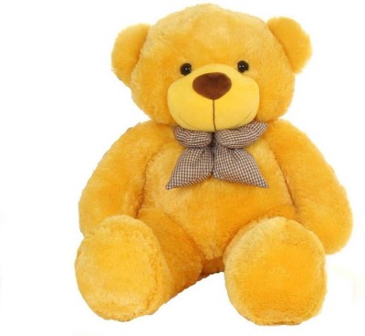 Omex TEDDY BEAR 3 Feet Stuffed Spongy Hugable Cute Teddy Bear Cuddles Soft Toy For Kids Birthday / Girls Lovable Special Gift High Quality (Yellow Color) - 91 cm (Yellow) - 91 cm  (Yellow)  - 152 cm(Yellow)