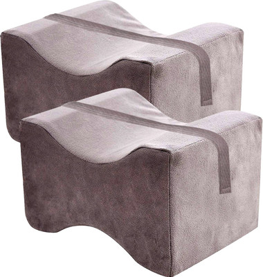 KUBER INDUSTRIES Memory Foam Solid Orthopaedic Pillow Pack of 2(Grey)