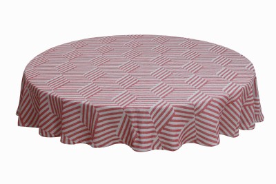 OASIS Printed 6 Seater Table Cover(Red, Cotton)