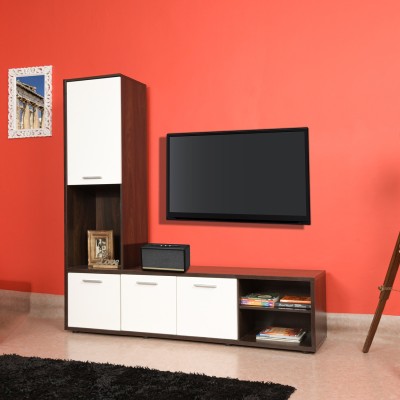 Zuari by Forte Dublin Engineered Wood TV Entertainment Unit(Finish Color - Oak Durance/Frosty White, Knock Down)