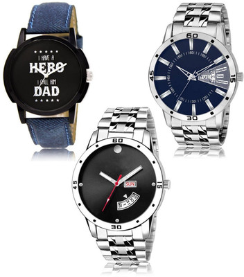 SWIFFIN New latest Designer Combo of 3 Analog Watch  - For Men