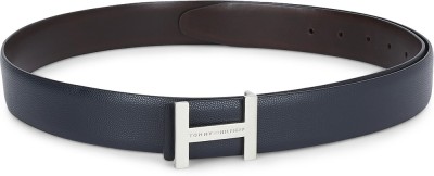 TOMMY HILFIGER Men Casual Blue Genuine Leather Reversible Belt