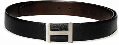 TOMMY HILFIGER Men Casual Black Genuine Leather Reversible Belt