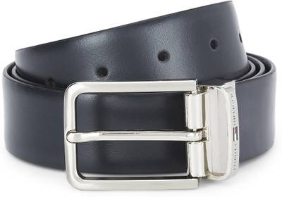TOMMY HILFIGER Men Formal Black Genuine Leather Reversible Belt