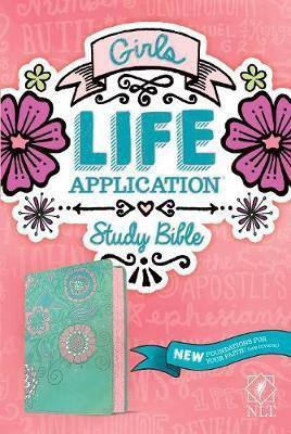 NLT Girls Life Application Study Bible, Teal/Pink(English, Leather / fine binding, Tyndale)