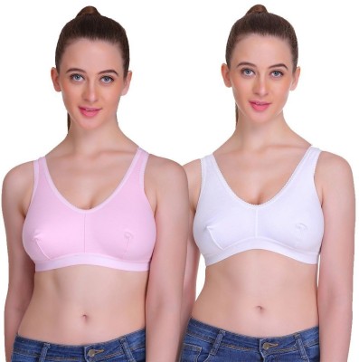 TT by TT Women Sports Non Padded Bra(White, Pink)