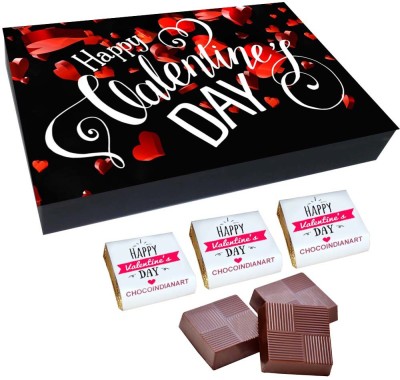 CHOCOINDIANART Special Happy Valentine's Day, 12pcs Chocolate Gift Box, Truffles(12 Units)