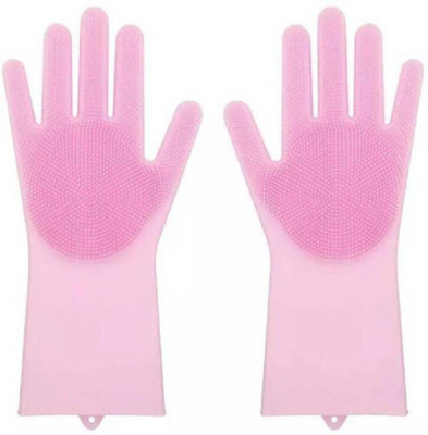 GSR Magic Silicone Dish Washing Gloves, Wet and Dry Glove(Free Size)