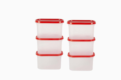 Cutting EDGE Plastic Grocery Container  - 1200 ml(Pack of 6, Red)