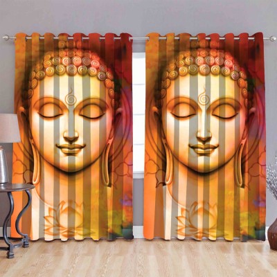 Koli Trading 213 cm (7 ft) Polyester Semi Transparent Door Curtain (Pack Of 2)(Abstract, Multicolor)