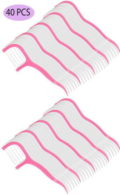 LooMantha 40Pcs Thread Dental Floss And Toothpicks (2 Packet)(8 cm, Pack of 40)