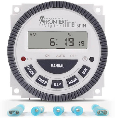 Euro Controls Frontier TM619-2 - 5 PINs - 30 Amps Digital Programmable Electronic Timer Switch(Multicolor)