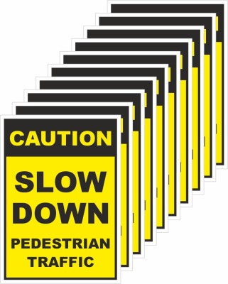 rangvishwa Slow Down Pedestrian Traffic Emergency Sign