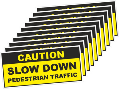 rangvishwa Slow Down Pedestrian Traffic Emergency Sign