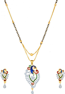 AADITA Alloy Gold-plated Multicolor Jewellery Set(Pack of 1)