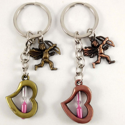 Isk love Cupid attractive key chains for lovers with send timing for lovers Key Chain