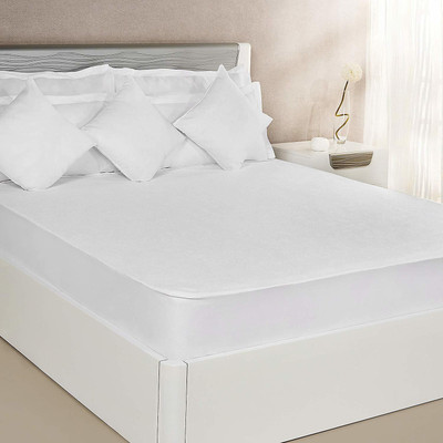 KUBER INDUSTRIES Fitted Single Size Mattress Cover(White)