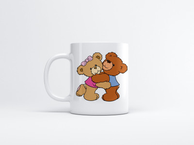 LOROFY Beautiful Hug Day Gift for Boyfriend/Girlfriend Ceramic Coffee Mug(320 ml)