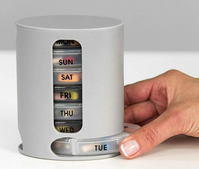 kudos enterprises 7 Days Tower Pill box organizer with 7 single box & 4 Weekly Pill Organizer (Pack of 1) Pill Box(Multicolor)