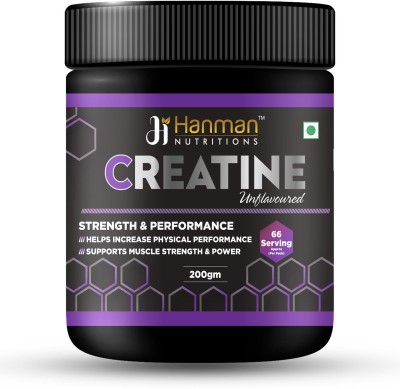 Hanman Nutritions Creatine Monohydrate 200 gms Unflavoured Creatine(200 g, Unflavoured)