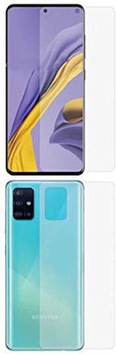 PR SMART Front and Back Tempered Glass for Samsung A71(Pack of 2)