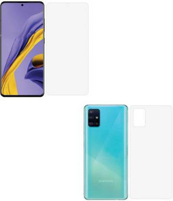 SOLIVAGANT Front and Back Tempered Glass for Samsung Galaxy A71(Pack of 2)