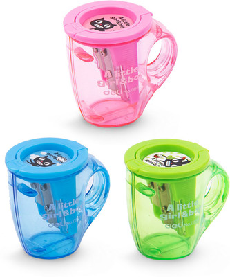 Deli W0551 Double Pencil Sharpeners(Set of 3, Multicolor)