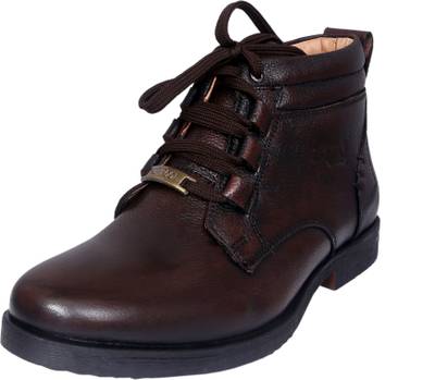 Zoom Shoes Real Leather High Ankle Casual A 4691 Boots For Men