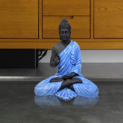 GW Creations Big Lord Gautam Buddha Decorative Showpiece  -  36 cm(Marble, Stone, Polyresin, Blue)