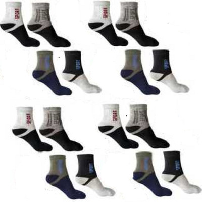 RAJAVI Men & Women Solid Ankle Length(Pack of 16)