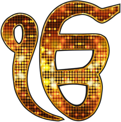 DivineDesigns 58 cm Ek Onkar Symbol Self Adhesive Sticker(Pack of 1)