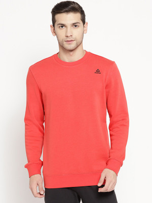 reebok full sleeve solid men's sweatshirt