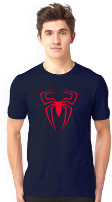 Absolute Defense Printed Men Round Neck Blue T-Shirt