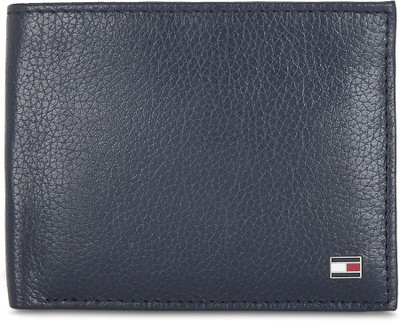 TOMMY HILFIGER Men Formal Blue Genuine Leather Wallet(4 Card Slots)
