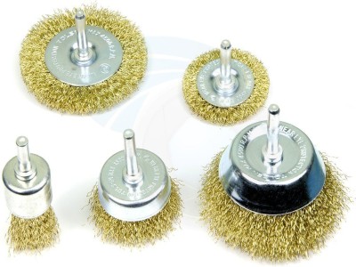 AASONS Multipurpose Wire Brass 5pc Brush Set Wheel Brush(Pack of 5)