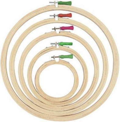 Royal Villa Wooden Embroidery Hoop/Frame for Crafters -Set of 5 of Different Sizes 5, 6, 8, 10, 12 Inches Embroidery Hoop(Pack of 5)