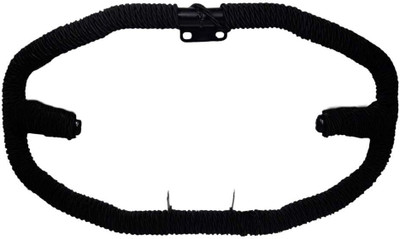 WHEETOYKART LG-04 Bike Front Leg Guard 8 Bend Heavy 1 Bar - Rod Diamond Tied Strong Rope Black Bike Crash Guard(Royal Enfield)