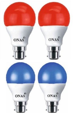 Onas 5 W Standard B22 LED Bulb(Multicolor, Pack of 4)