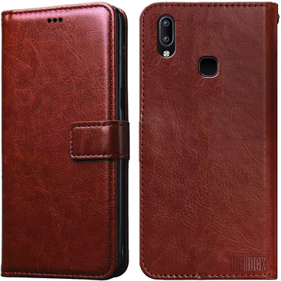 Unirock Flip Cover for Vivo Y91, Vivo Y93, Vivo Y95(Brown, Dual Protection, Pack of: 1)