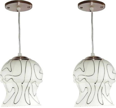 VAGalleryKing Double Glass Hanging Light Flush Mount Ceiling Light Pendant Lamp Ceiling Lamp(Black)