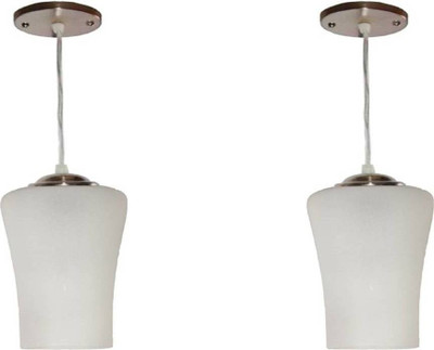 VAGalleryKing Double Glass Hanging Light Flush Mount Ceiling Light Pendant Lamp Ceiling Lamp(White)