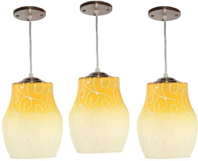 VAGalleryKing Three Glass Hanging Light Flush Mount Ceiling Light Pendants Ceiling Lamp(Yellow)